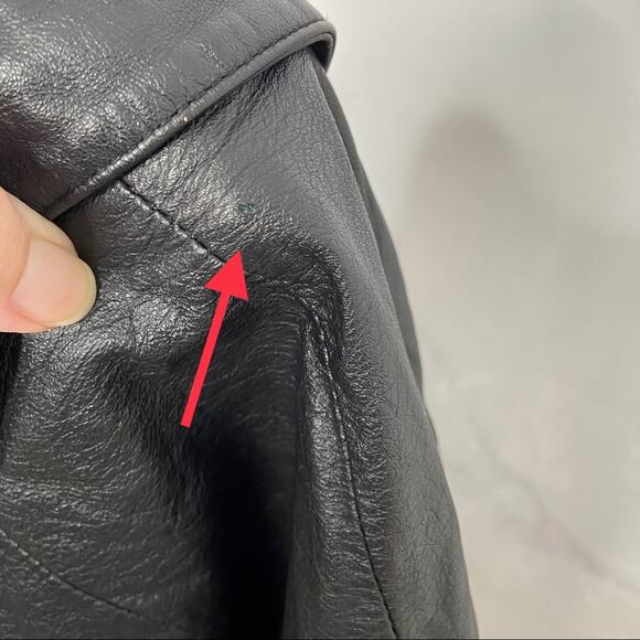 Vintage Jacqueline Ferrar Leather Skirt Black 80s Concert Grunge Goth Size 2 - Picture 9 of 11